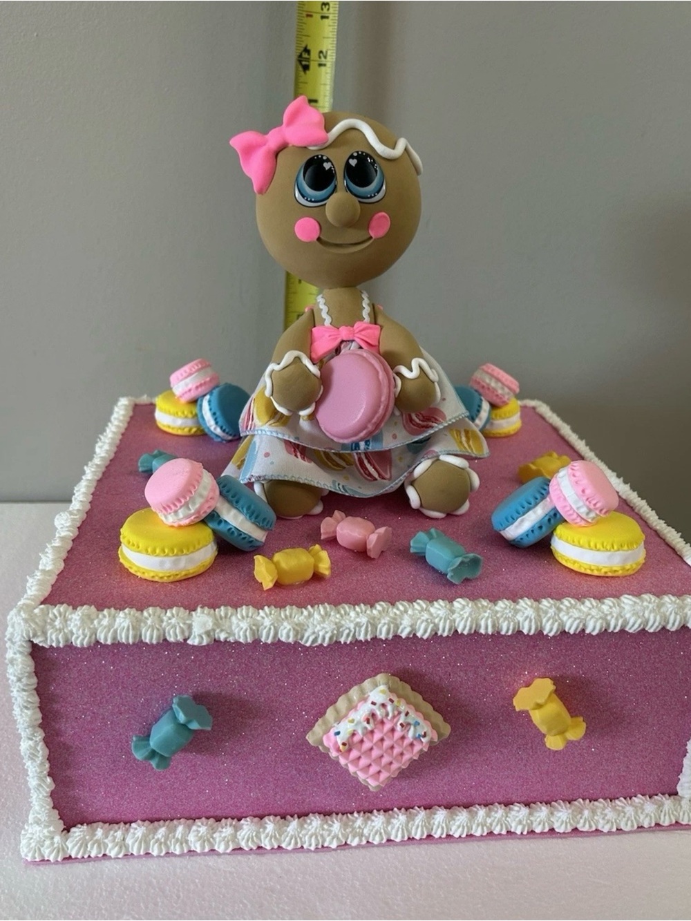Gingerbread Candy Land Centerpiece - Pink Fake Cake - Picture 7 of 7